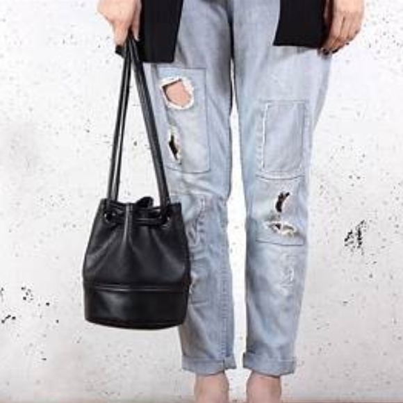 Highfalutin' hippy chick Handbags - Drawstring faux leather bag Highfalutin' hippy chick Handbags - Drawstring faux leather bag